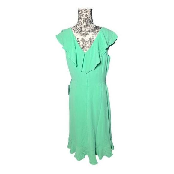 London Times ruffle faux wrap midi dress size 10, new with tags! - Picture 4 of 9